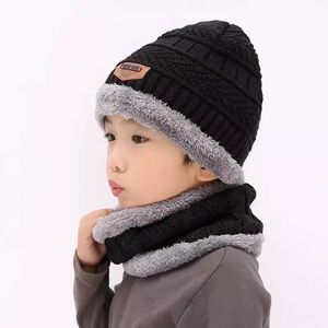 Children's hat wool and fleece baby autumn and winter ear protection warm
